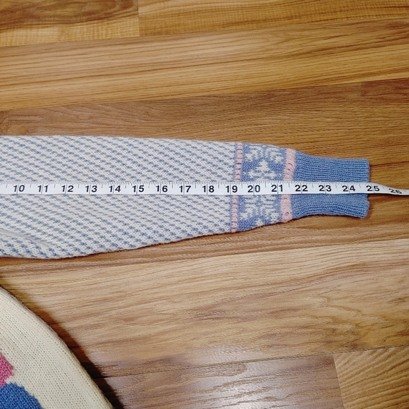 Susan Bristol Vintage Hand Embroidered Wool Shetland Winter Sweater 38 - Picture 7 of 12